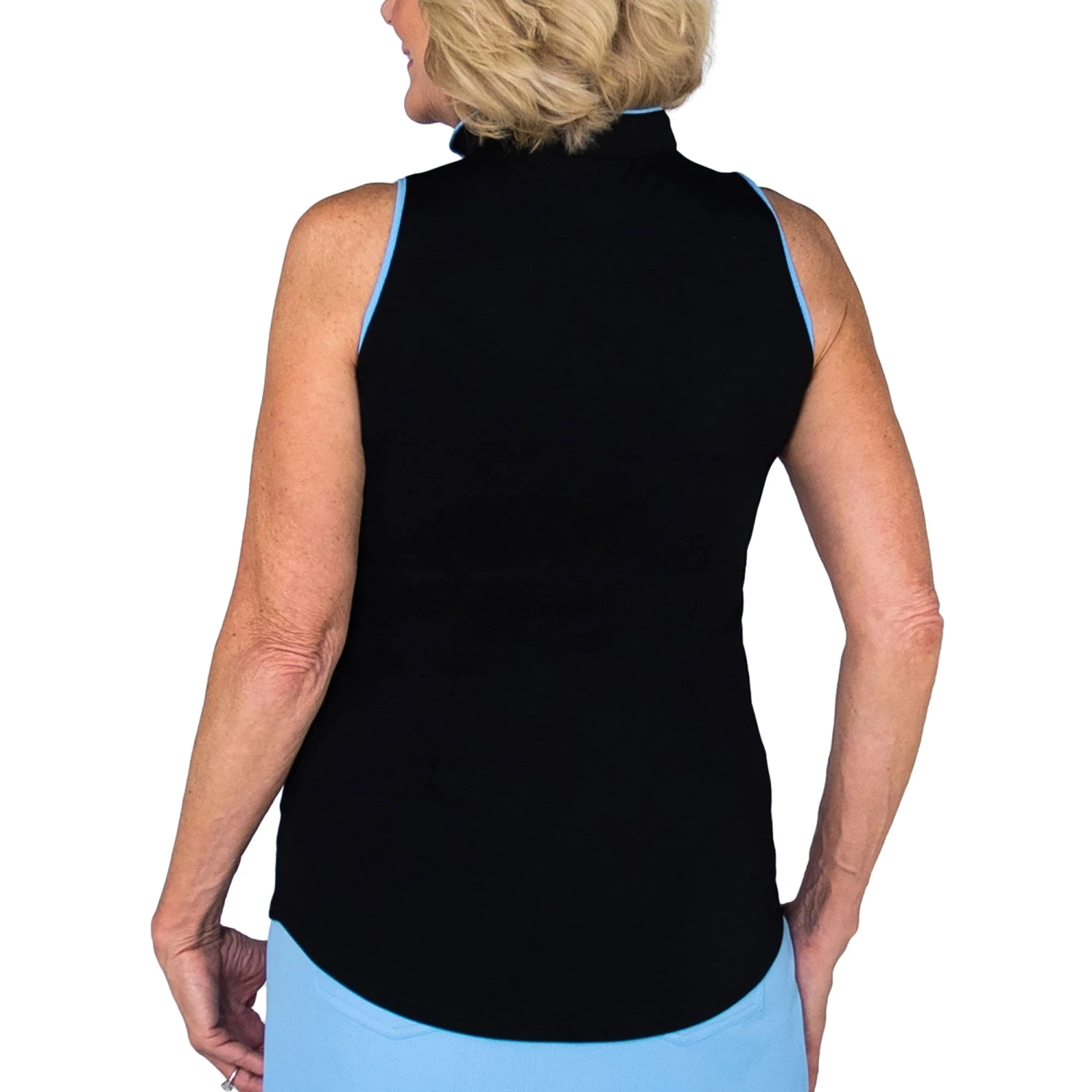 Jofit Baileys Collection Cutaway Notch Collar Womens Sleeveless Golf Polo 2 Jofit Baileys Collection Cutaway Notch Collar Womens Sleeveless Golf Polo - Image 2