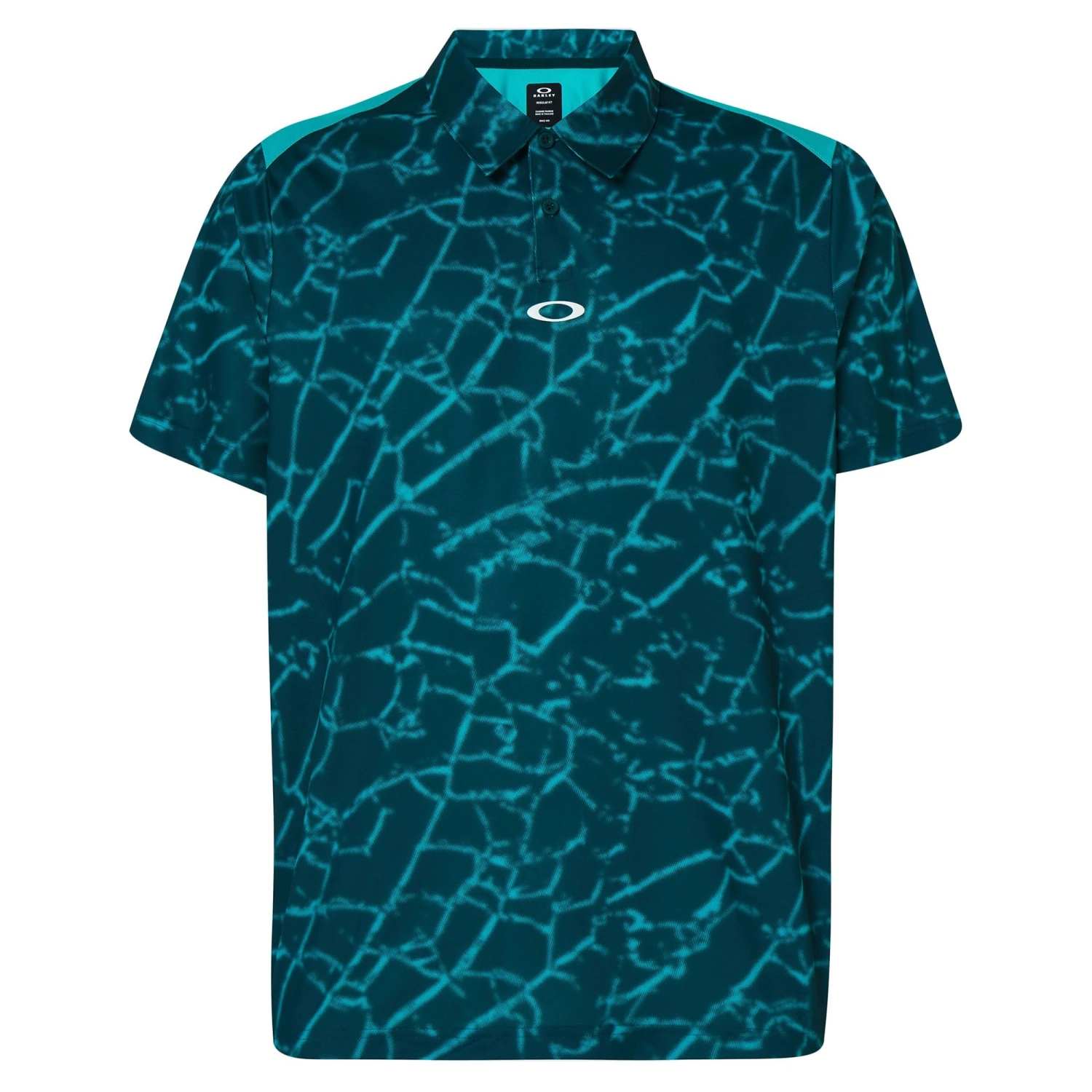 Oakley Broken Glass Mens Golf Polo 1 Oakley Broken Glass Mens Golf Polo