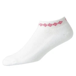 FootJoy ProDry Sportlet Argyle Womens No Show Golf Socks -Callaway Store 17742 WHITEPINK d2314f25 298e 4562 923f 2a9afcb62a8b
