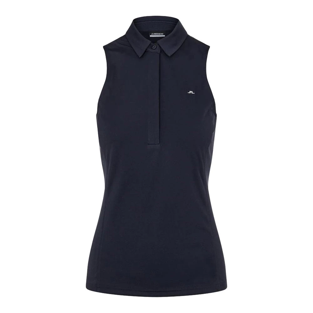 J.Lindeberg J. Lindeberg Dena Womens Sleeveless Golf Polo 2021 2 J.Lindeberg J. Lindeberg Dena Womens Sleeveless Golf Polo 2021 - Image 2