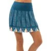 Lucky In Love Borderline Pleated Indigo 17.25in Womens Golf Skort