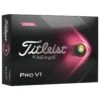 Titleist Pro V1 Pink Numbers Golf Balls - Dozen