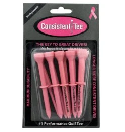 Consistent Tee Golf Tees 10 Pack - 3.25" -Callaway Store Consistent Tee Pink Color