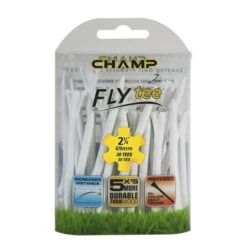 Champ Fly Tees 2.75" Plastic Golf Tees -Callaway Store Flytee 2.75 white