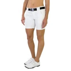 JoFit Belted 7.5 In Womens Golf Shorts -Callaway Store GB505 WHTWHITE