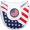 Volf Golf Red White Blue Synthetic Leather USA Mallet Putter Cover