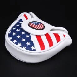 Volf Golf Red White Blue Synthetic Leather USA Mallet Putter Cover -Callaway Store VolfGolfHeadcovers USAMalletPutter3