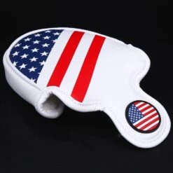Volf Golf Red White Blue Synthetic Leather USA Mallet Putter Cover -Callaway Store VolfGolfHeadcovers USAMalletPutter4