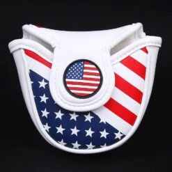 Volf Golf Red White Blue Synthetic Leather USA Mallet Putter Cover -Callaway Store VolfGolfHeadcovers USAMalletPutter6