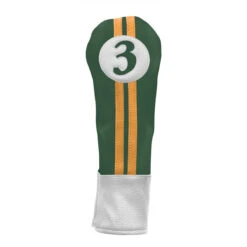Sahara Retro Vintage #3 Fairway Wood Headcovers -Callaway Store green yellow hc fw 3